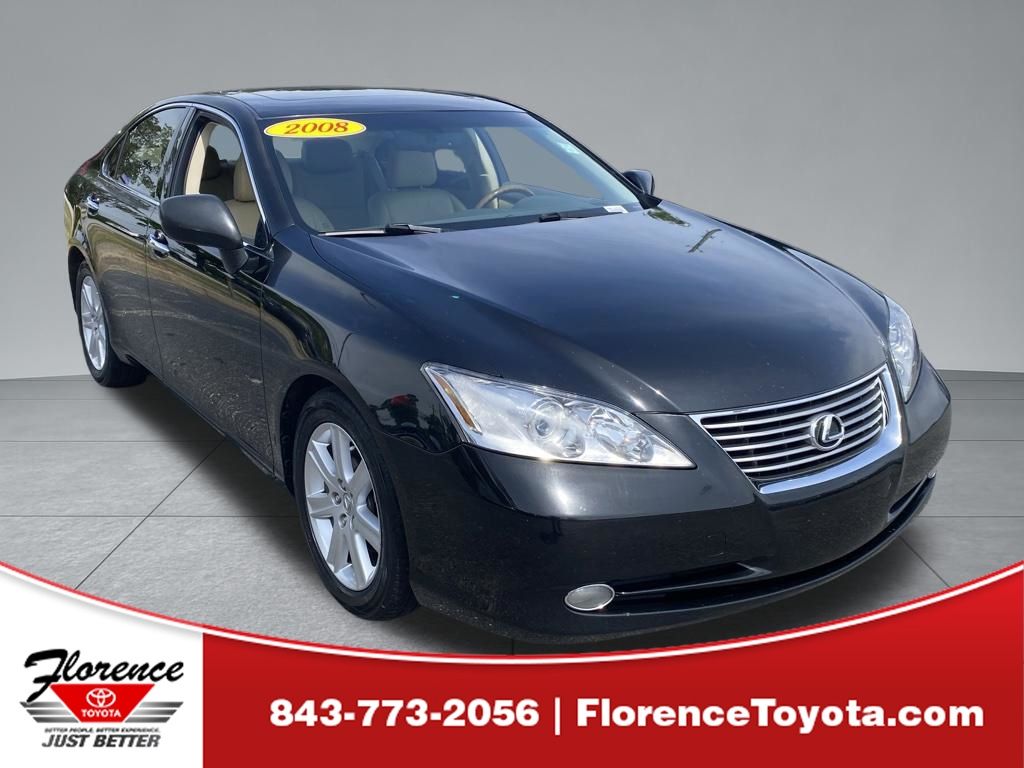 Black (Obsidian) 2008 Lexus ES Sedan Front-Wheel Drive 6-Speed Automatic