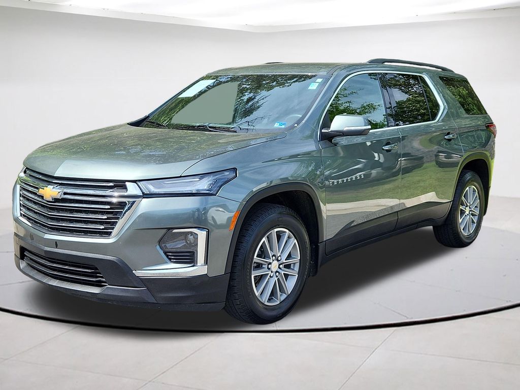 Silver Sage Metallic 2023 Chevrolet Traverse SUV / Crossover Four-Wheel Drive 9-Speed Automatic