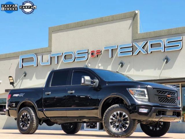 Super Black 2021 Nissan Titan PRO-4X Crew Cab 4WD Pickup Truck Four-Wheel Drive 9-Speed Automatic