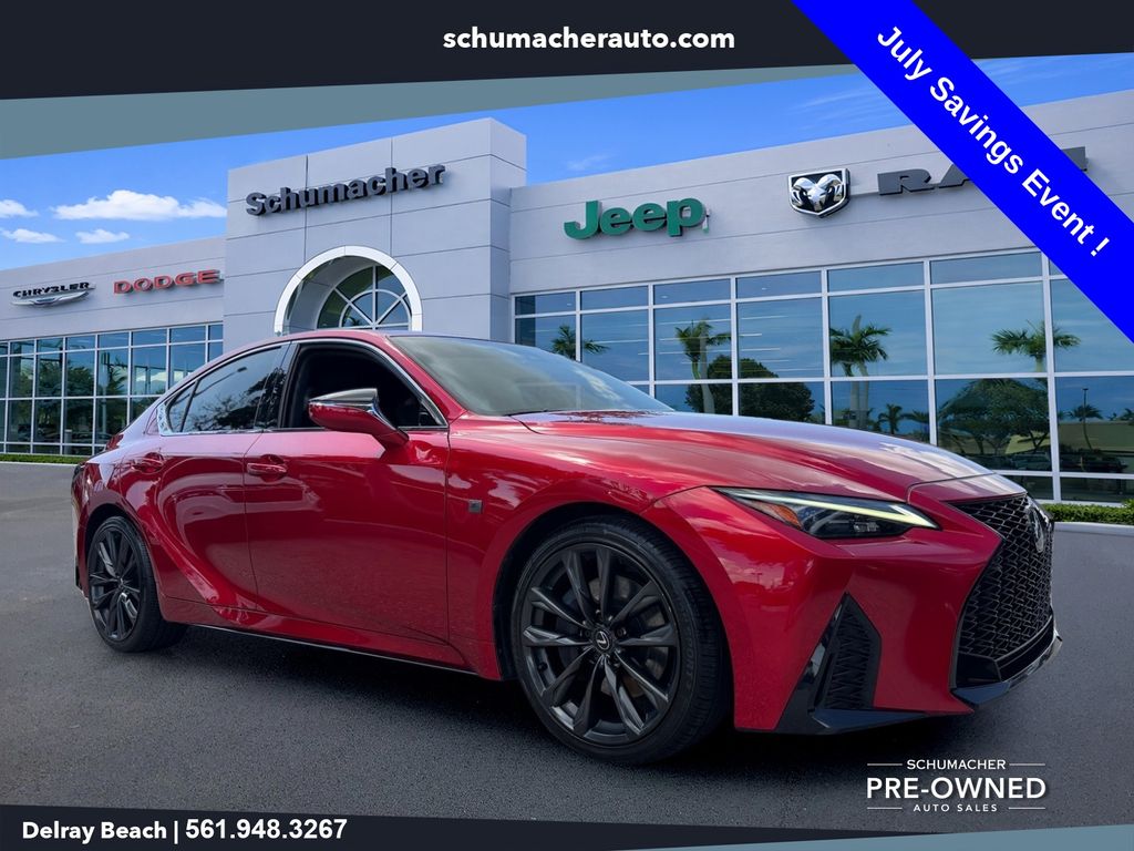 Infrared 2024 Lexus IS Sedan Rear-Wheel Drive 8-Speed Automatic