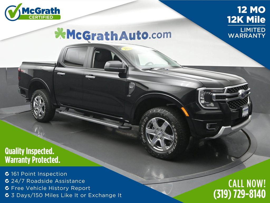 Shadow Black 2024 Ford Ranger Pickup Truck Four-Wheel Drive Automatic