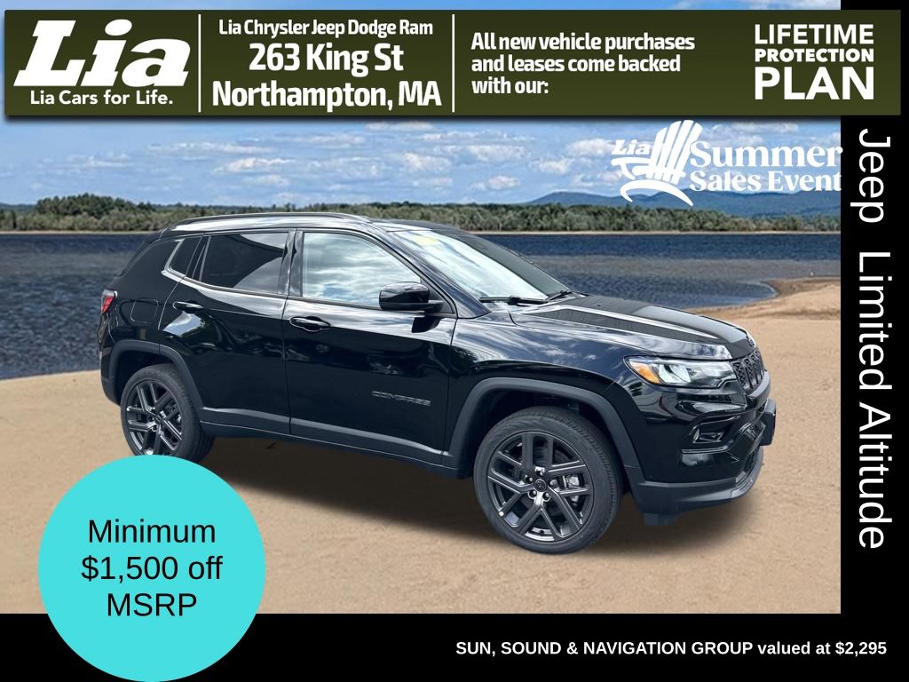 Diamond Black Crystal Pearlcoat 2026 Jeep Compass SUV / Crossover Four-Wheel Drive 8-Speed Automatic