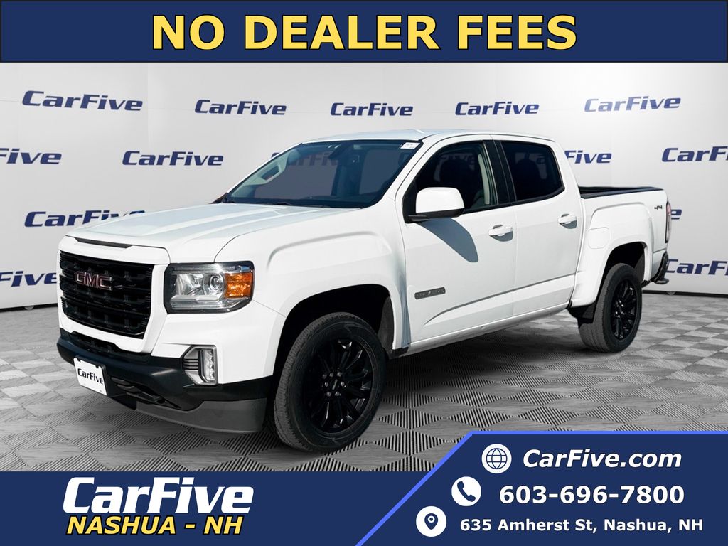 Summit White 2022 GMC Canyon Elevation Crew Cab 4WD Pickup Truck Four-Wheel Drive 8-Speed Automatic