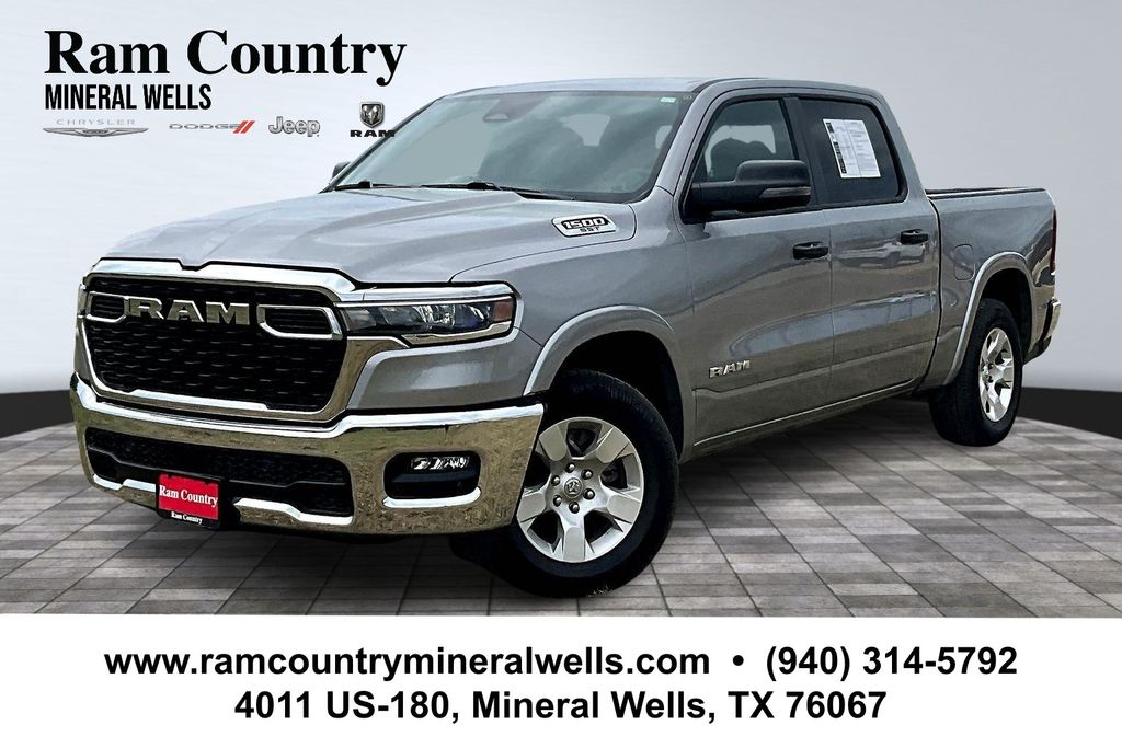 Billet Silver Metallic Clearcoat 2025 RAM 1500 Big Horn Crew Cab 4WD Pickup Truck Four-Wheel Drive 8-Speed Automatic