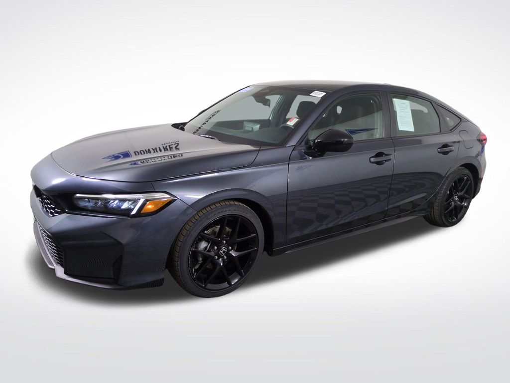 Gray 2025 Honda Civic Hatchback Hatchback Front-Wheel Drive Continuously Variable Transmission