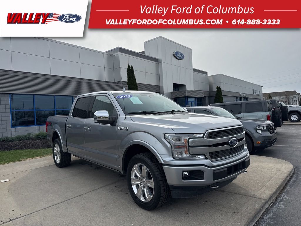 Silver Metallic 2020 Ford F-150 Platinum SuperCrew 4WD Pickup Truck Four-Wheel Drive Automatic