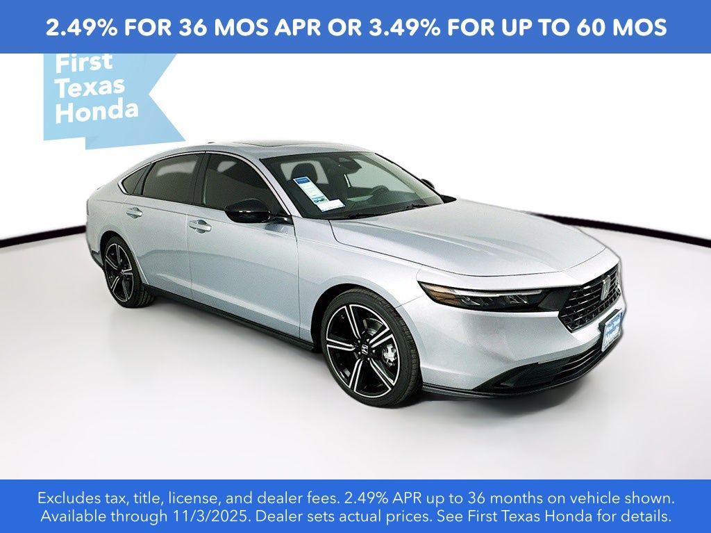 New Car 2025 Honda Accord Hybrid  Sport For Sale Under $35,000 In Austin, Texas