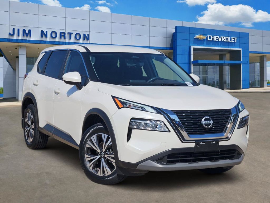 Pearl White Tricoat 2023 Nissan Rogue SUV / Crossover Front-Wheel Drive Continuously Variable Transmission
