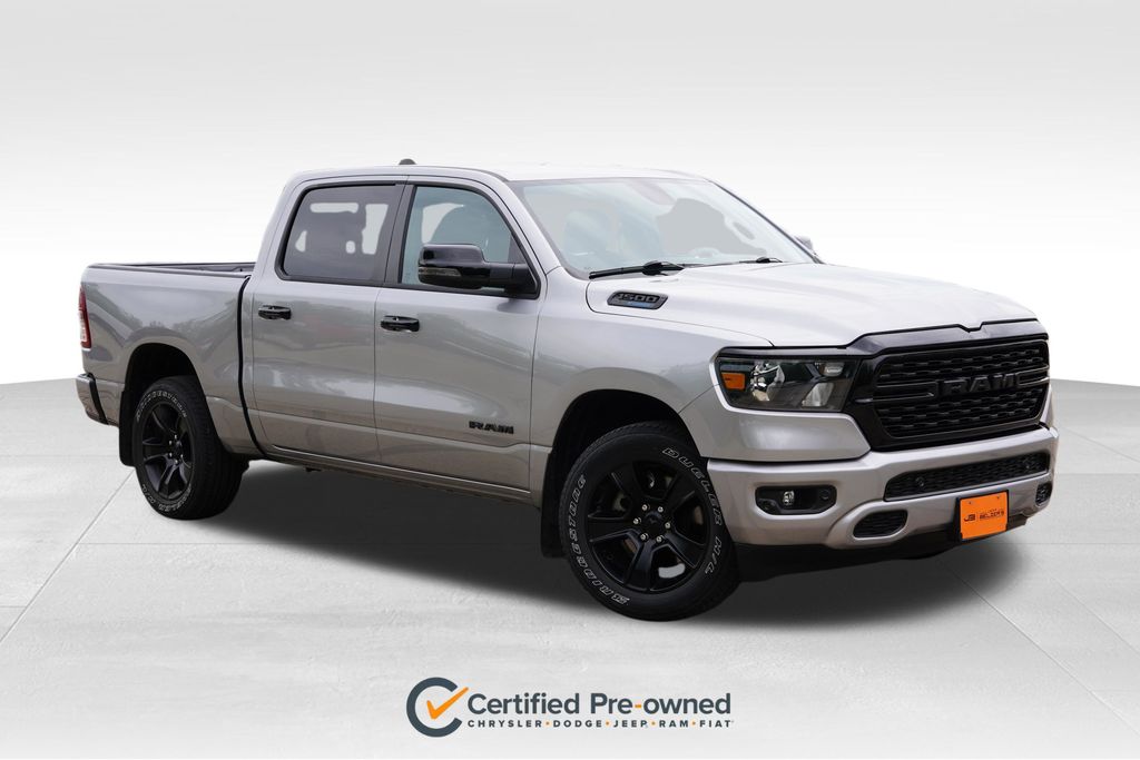 Billet Silver Metallic Clearcoat 2023 RAM 1500 Big Horn Crew Cab 4WD Pickup Truck Four-Wheel Drive 8-Speed Automatic