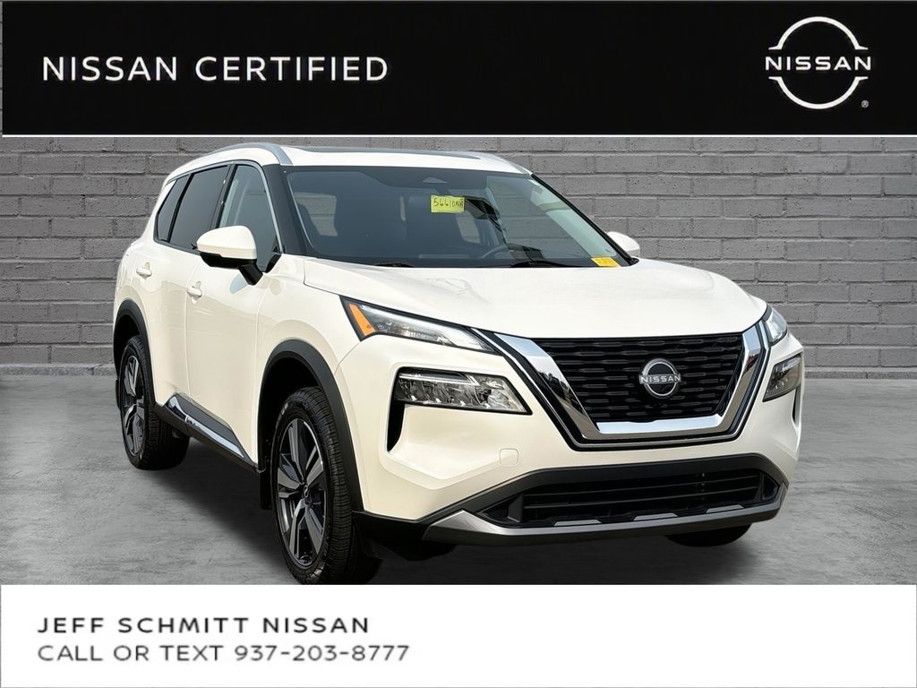 Pearl White Tricoat 2023 Nissan Rogue SUV / Crossover Front-Wheel Drive Continuously Variable Transmission