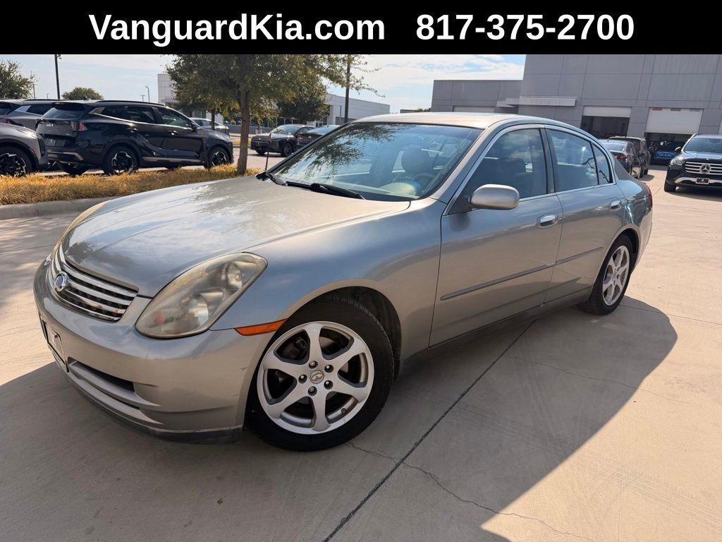 Silver 2004 INFINITI G35 Sedan Rear-Wheel Drive 5-Speed Automatic Overdrive