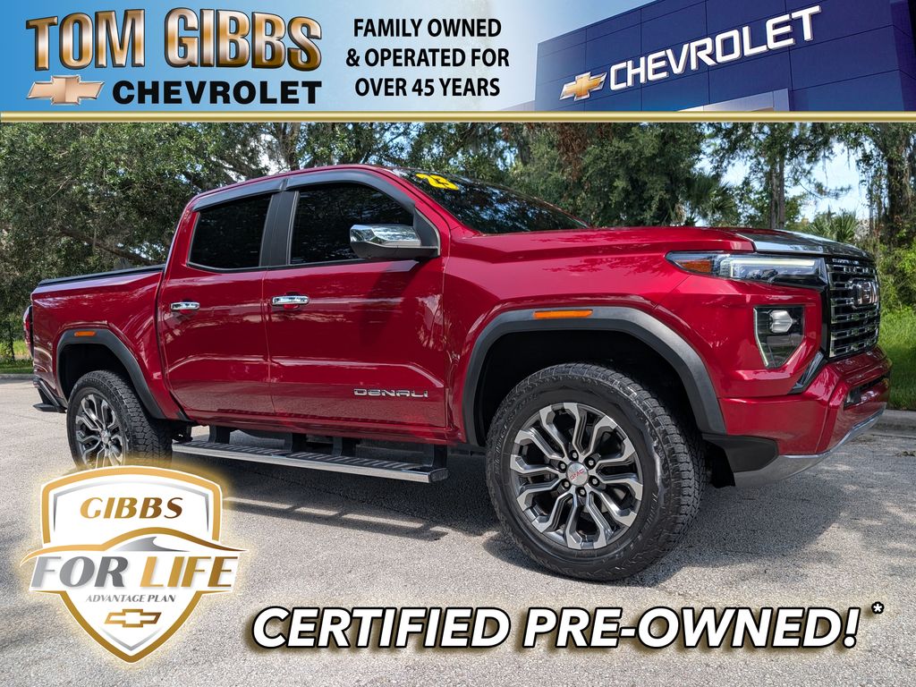 Volcanic Red Tintcoat 2023 GMC Canyon Pickup Truck Four-Wheel Drive 8-Speed Automatic