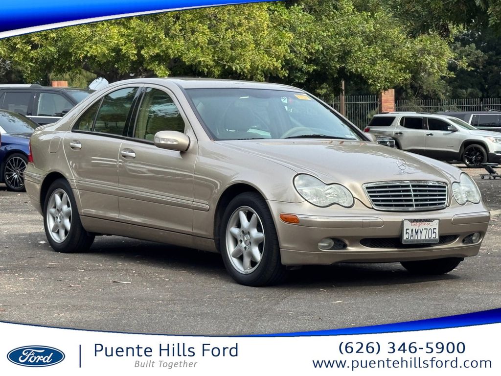 Gold 2003 Mercedes-Benz C-Class Sedan Rear-Wheel Drive