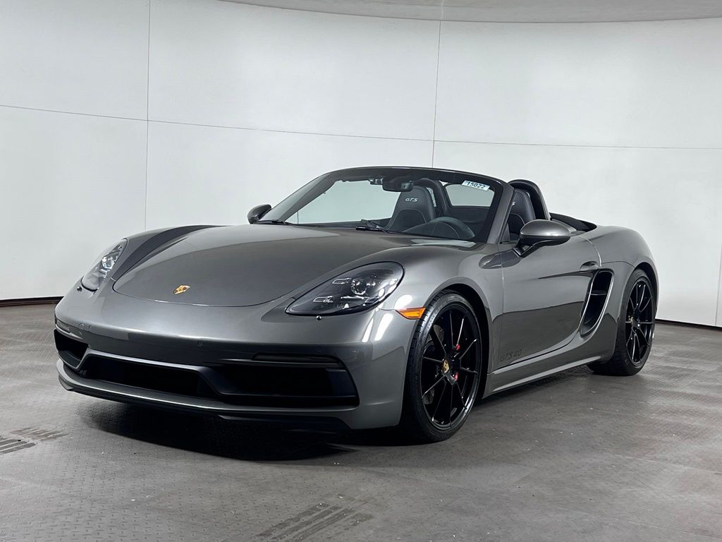 Gray 2024 Porsche 718 Boxster Convertible Rear-Wheel Drive 6-Speed Manual