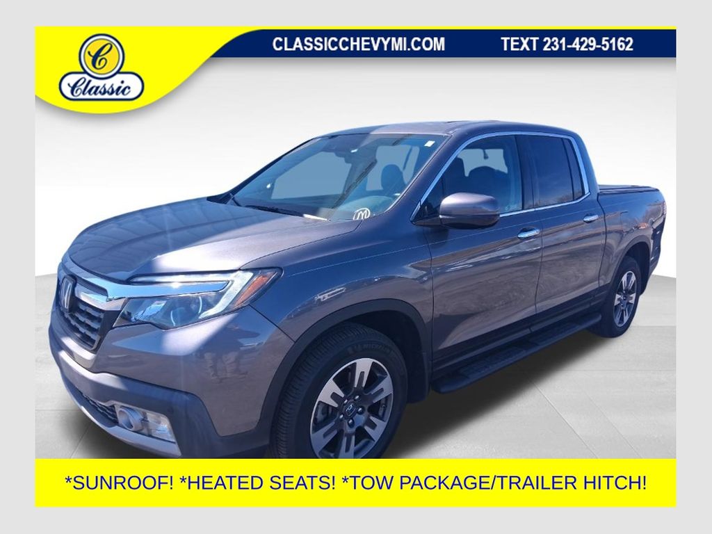 Gray 2019 Honda Ridgeline RTL-E AWD Pickup Truck All-Wheel Drive 6-Speed Automatic