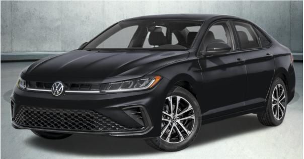 Deep Black Pearl 2025 Volkswagen Jetta Sedan Front-Wheel Drive 8-Speed Automatic