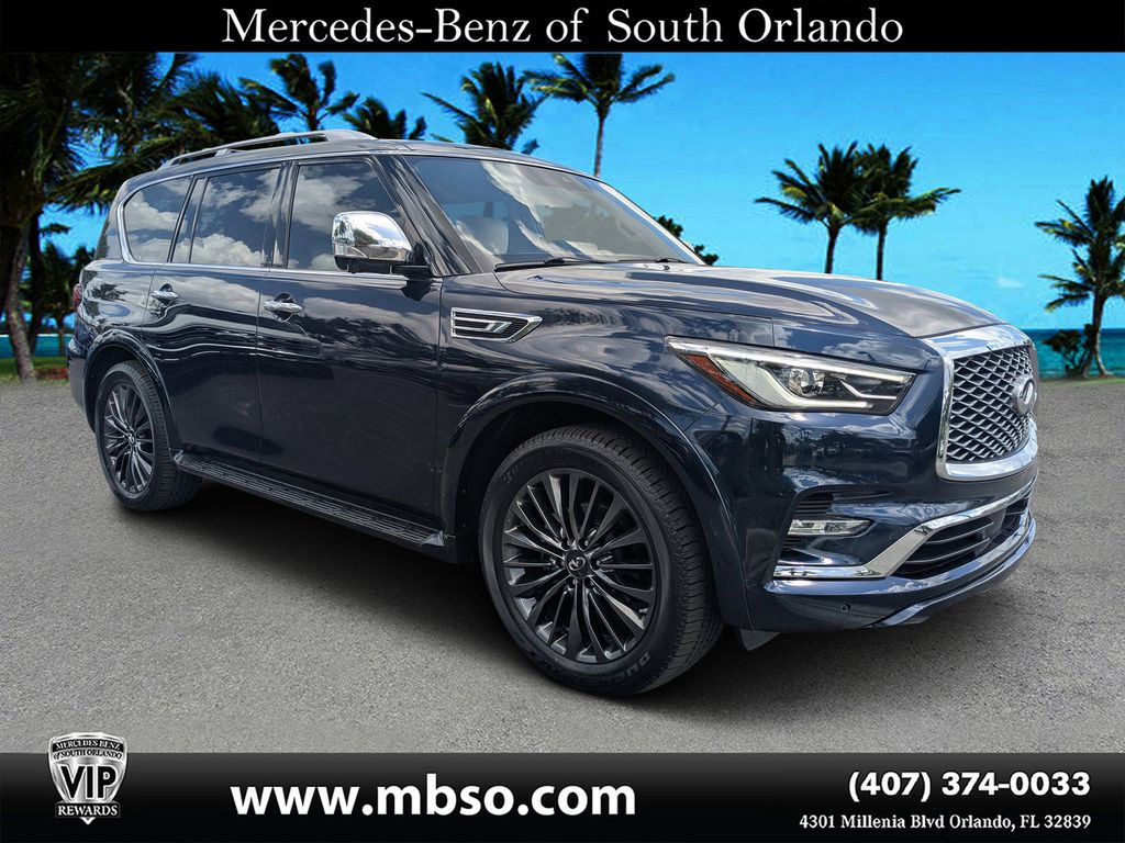 Hermosa Blue 2022 INFINITI QX80 Sensory RWD SUV / Crossover Rear-Wheel Drive 7-Speed Automatic