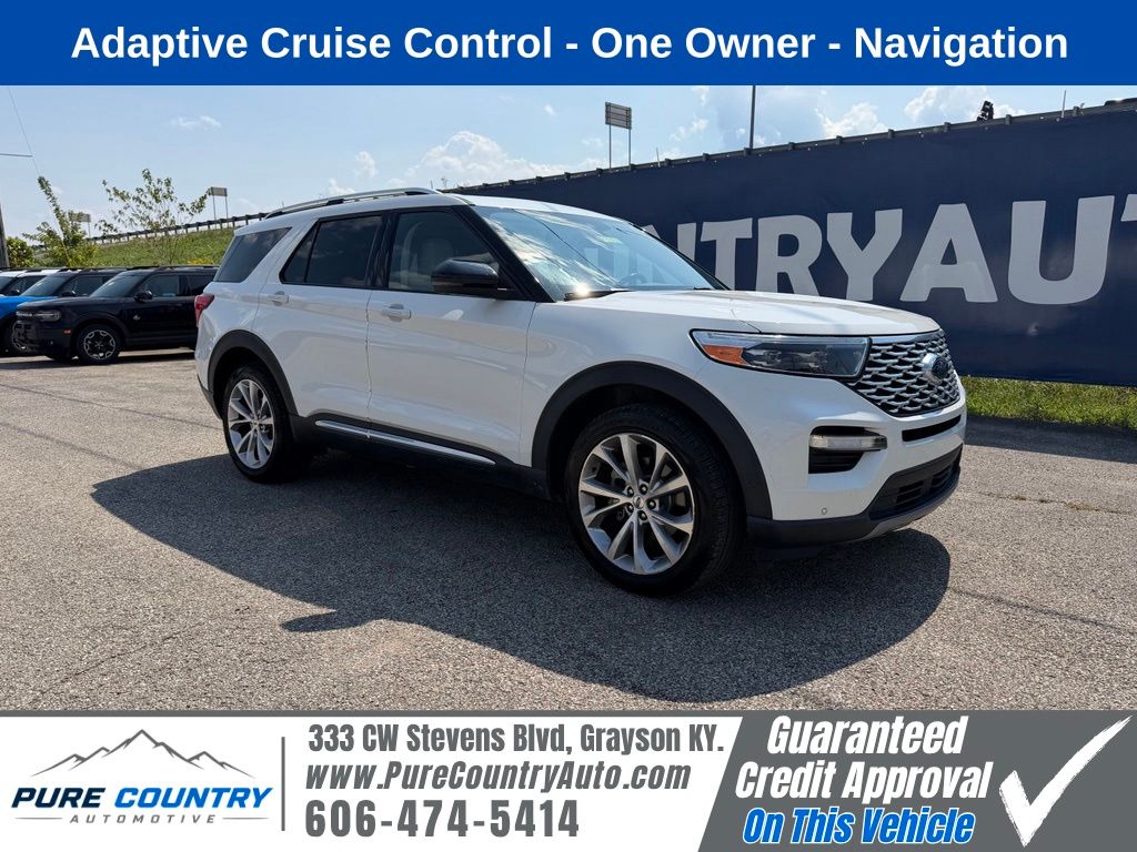 White Metallic 2021 Ford Explorer SUV / Crossover All-Wheel Drive Automatic