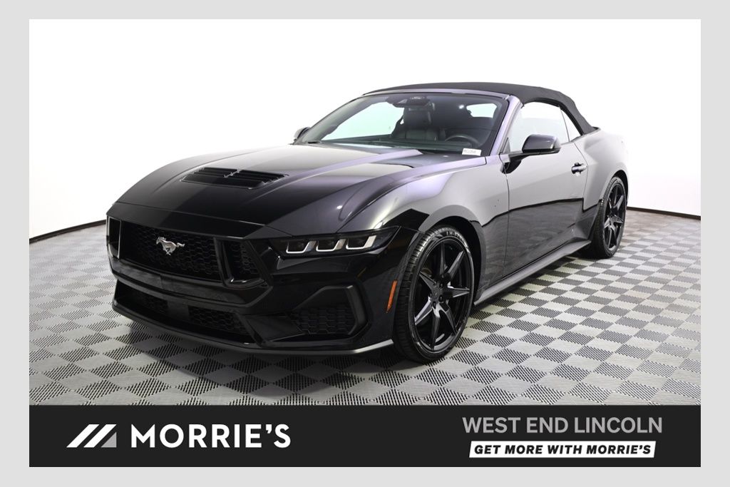 Shadow Black 2024 Ford Mustang Convertible Rear-Wheel Drive Automatic