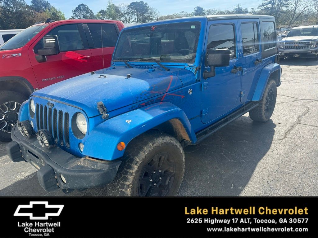 Hydro Blue Pearl Coat 2016 Jeep Wrangler Unlimited Sahara 4WD SUV / Crossover Four-Wheel Drive 6-Speed Manual