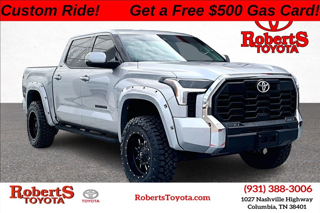 Celestial Silver Metallic 2022 Toyota Tundra SR5 CrewMax Cab 4WD Pickup Truck Four-Wheel Drive Automatic