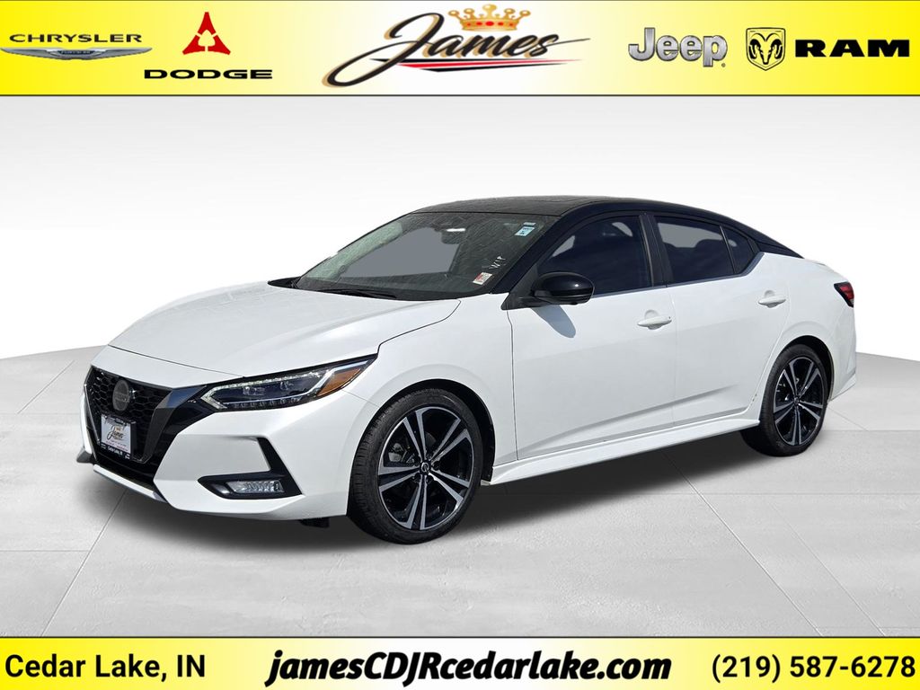 Aspen White Tricoat/Super Black 2023 Nissan Sentra Sedan Front-Wheel Drive Continuously Variable Transmission
