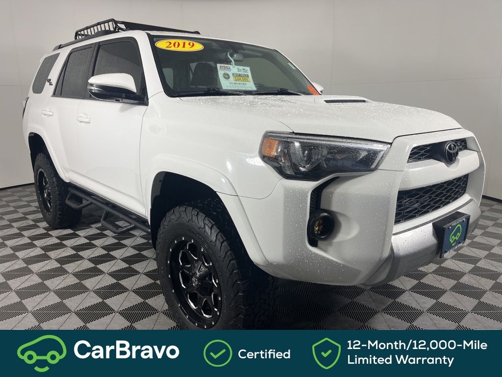 Super White 2019 Toyota 4Runner TRD Off-Road Premium 4WD SUV / Crossover Four-Wheel Drive 5-Speed Automatic Overdrive