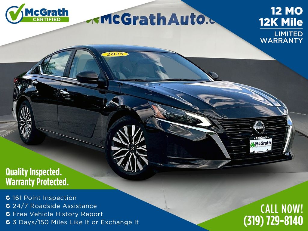 Super Black Clearcoat 2025 Nissan Altima Sedan Front-Wheel Drive Continuously Variable Transmission