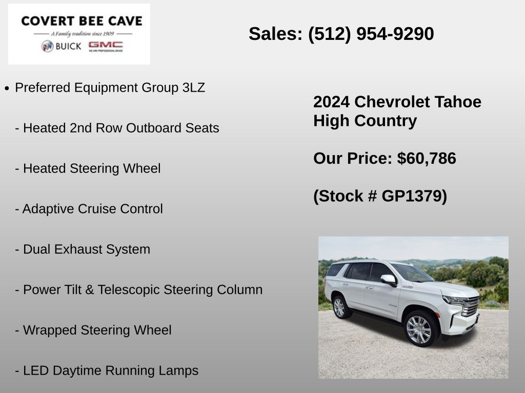 Used Car 2024 Chevrolet Tahoe  High Country For Sale Under $70,000 In Austin, Texas