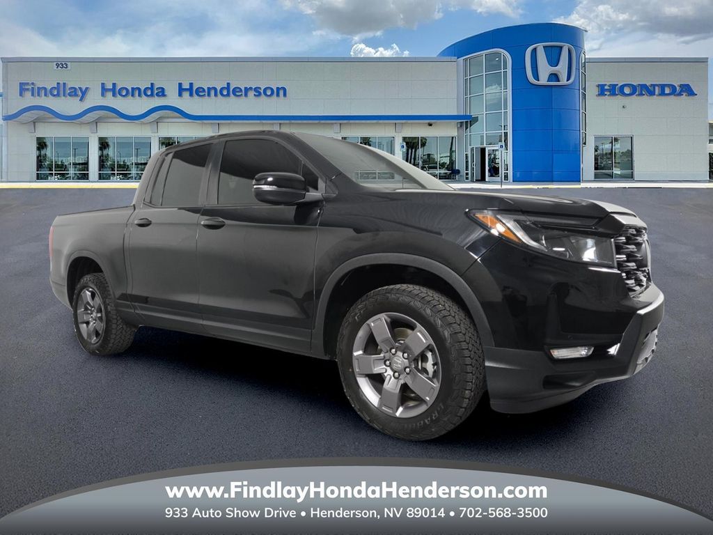 Crystal Black Pearl 2024 Honda Ridgeline Pickup Truck All-Wheel Drive 9-Speed Automatic