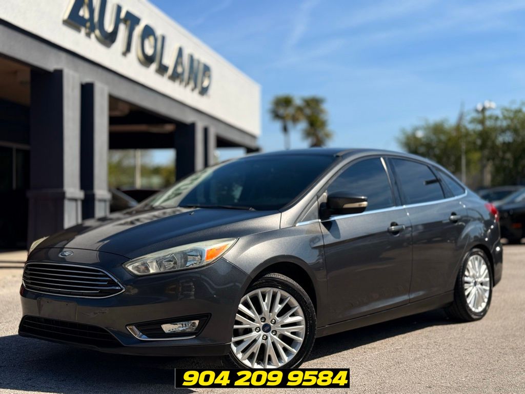 Gray (Magnetic) 2017 Ford Focus Titanium Sedan Front-Wheel Drive 6-Speed Automatic