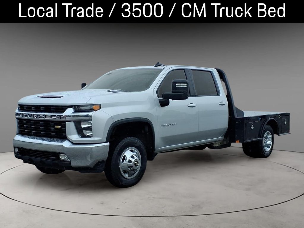 Silver Ice Metallic 2022 Chevrolet Silverado 3500HD LT Crew Cab LB 4WD Pickup Truck Four-Wheel Drive Automatic