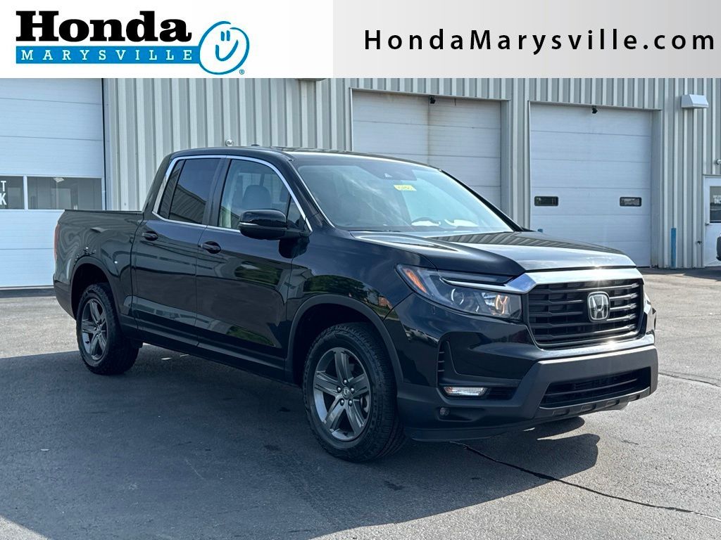 Crystal Black Pearl 2023 Honda Ridgeline Pickup Truck All-Wheel Drive 9-Speed Automatic