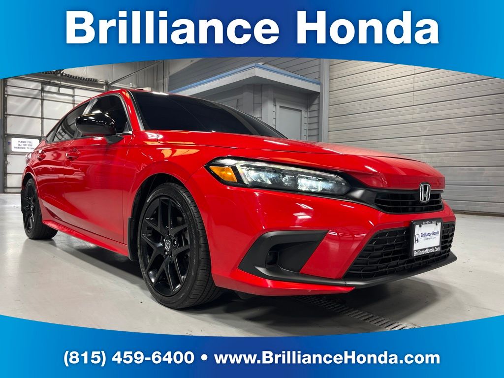 Red 2024 Honda Civic Sedan Front-Wheel Drive Continuously Variable Transmission