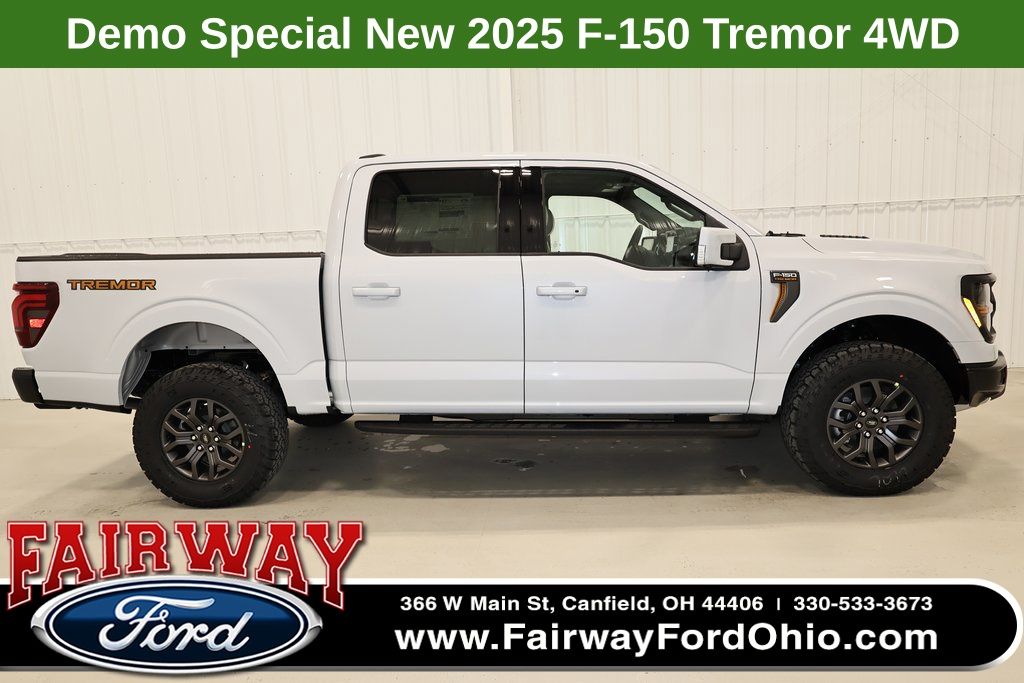 Space White Metallic 2025 Ford F-150 Tremor SuperCrew 4WD Pickup Truck Four-Wheel Drive Automatic
