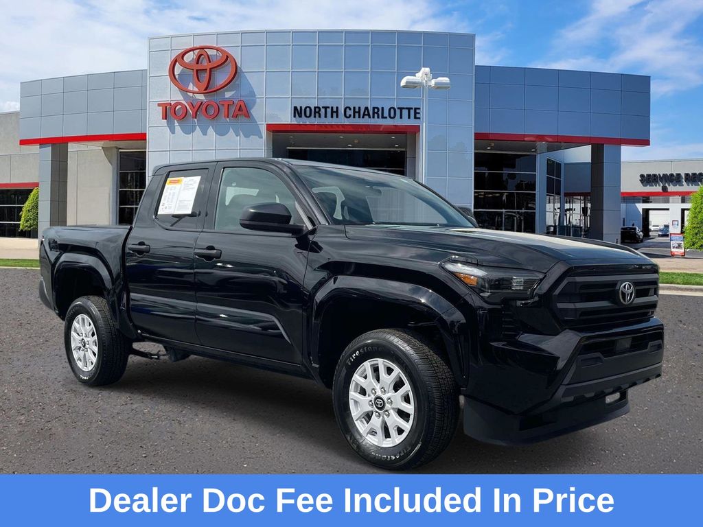 Black 2024 Toyota Tacoma SR Double Cab 4WD Pickup Truck Four-Wheel Drive 8-Speed Automatic