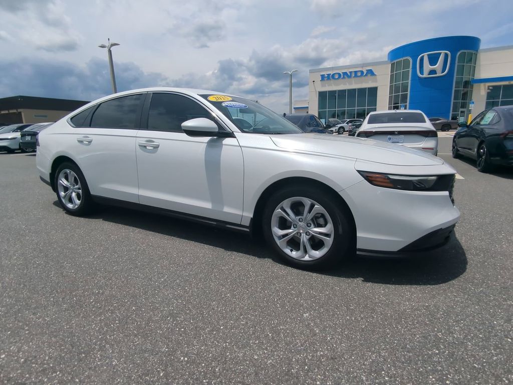 Platinum White Pearl 2025 Honda Accord LX FWD Sedan Front-Wheel Drive Continuously Variable Transmission