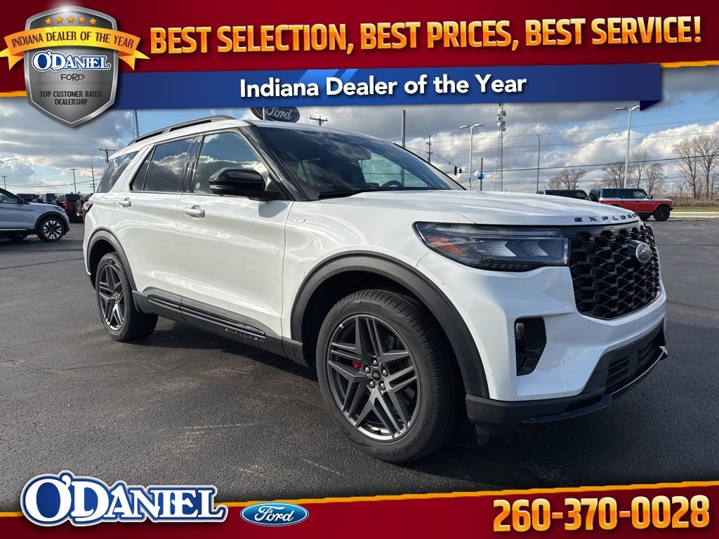 White Metallic 2025 Ford Explorer ST-Line AWD SUV / Crossover All-Wheel Drive Automatic