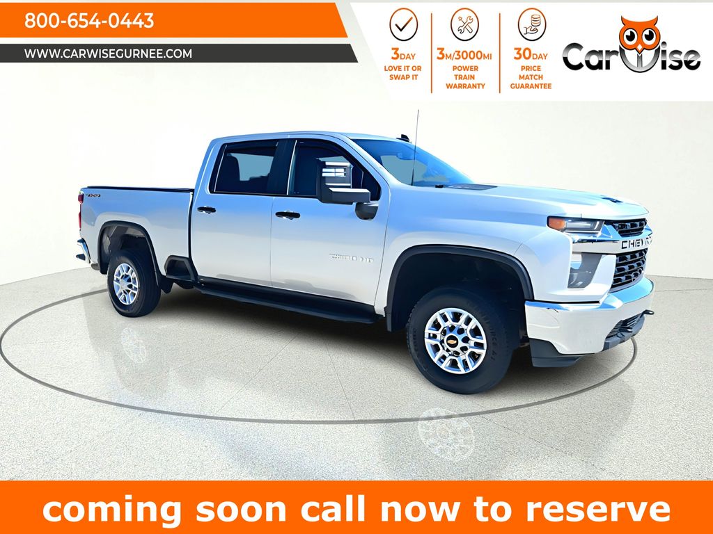 Silver 2021 Chevrolet Silverado 2500HD LT Crew Cab 4WD Pickup Truck Four-Wheel Drive 6-Speed Automatic