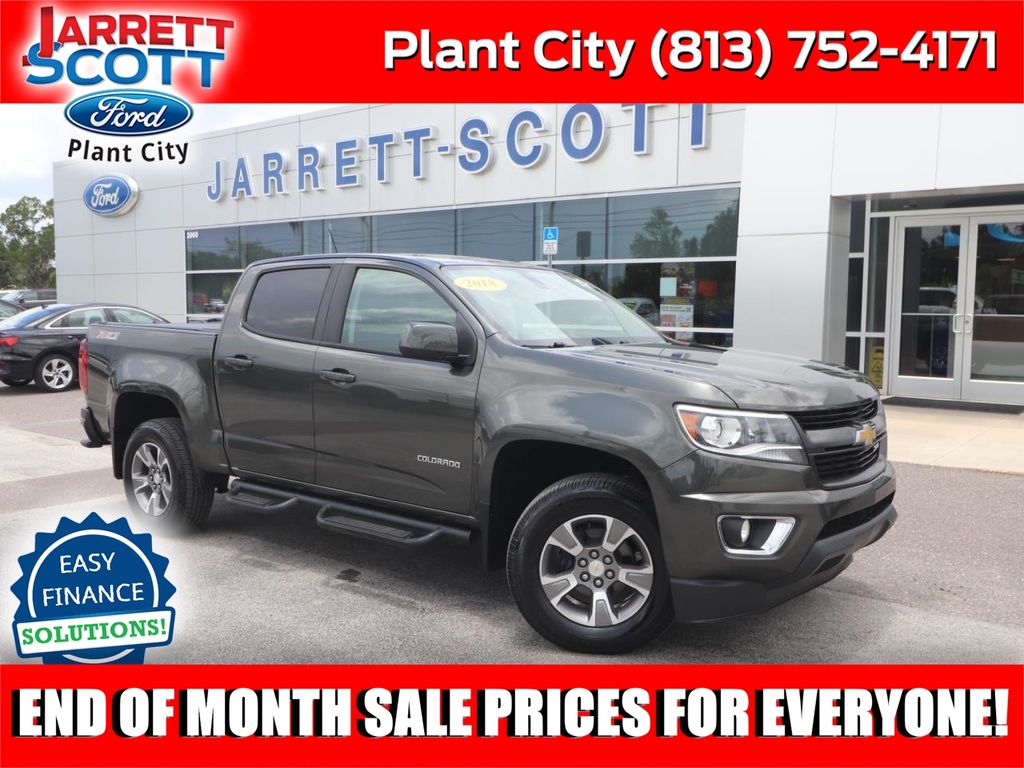 Deepwood Green Metallic 2018 Chevrolet Colorado Pickup Truck Four-Wheel Drive 8-Speed Automatic