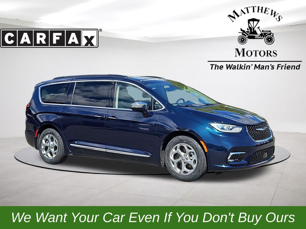 Fathom Blue Pearlcoat 2022 Chrysler Pacifica Limited FWD Minivan Front-Wheel Drive 9-Speed Automatic