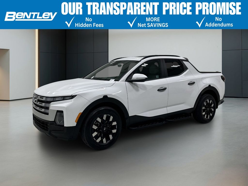 Atlas White 2025 Hyundai Santa Cruz SEL Activity FWD Pickup Truck Front-Wheel Drive 8-Speed Automatic
