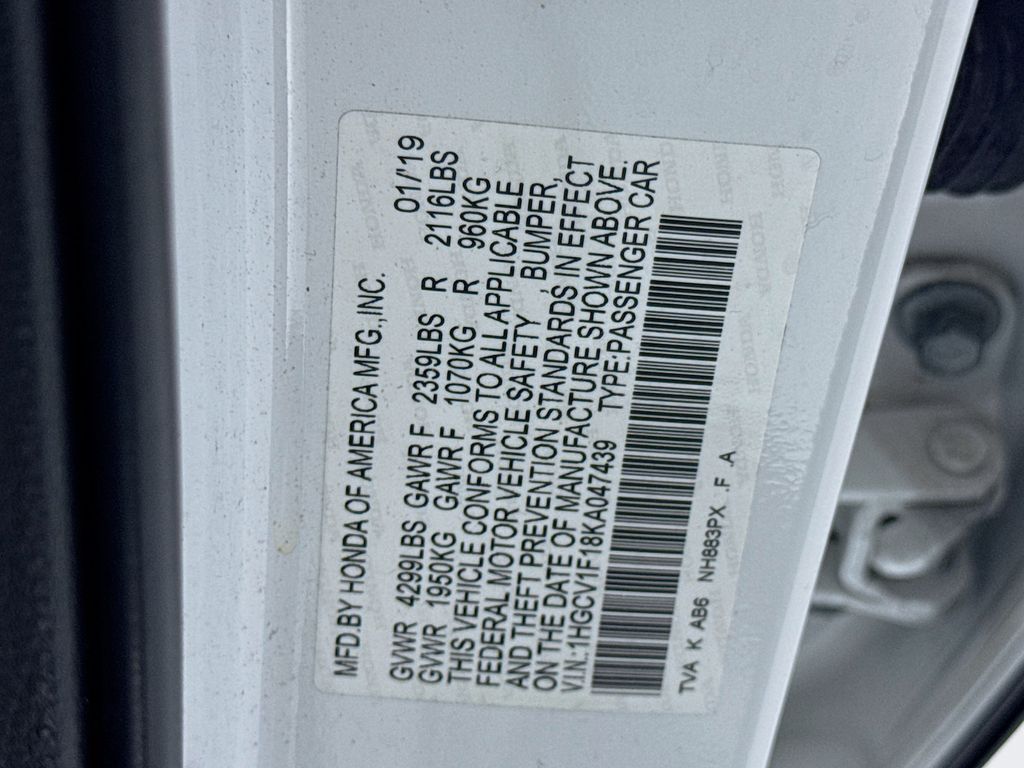 Used Car 2019 Honda Accord  Lx For Sale Under $25,000 In Austin, Texas