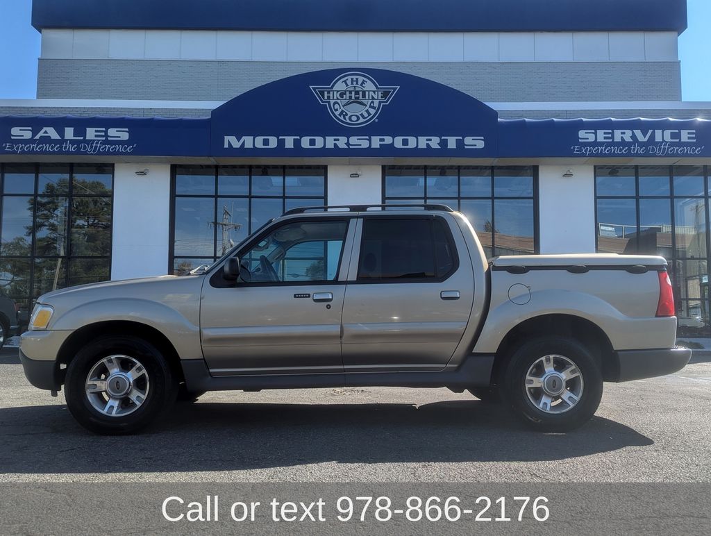 Harvest Gold Clearcoat Metallic 2003 Ford Explorer Sport Trac Pickup Truck Rear-Wheel Drive 5-Speed Automatic Overdrive