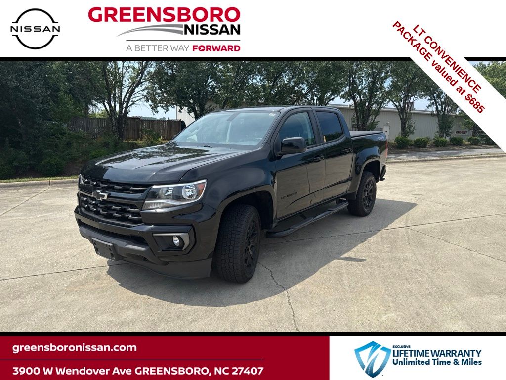 Black 2021 Chevrolet Colorado LT Crew Cab 4WD Pickup Truck Four-Wheel Drive 8-Speed Automatic