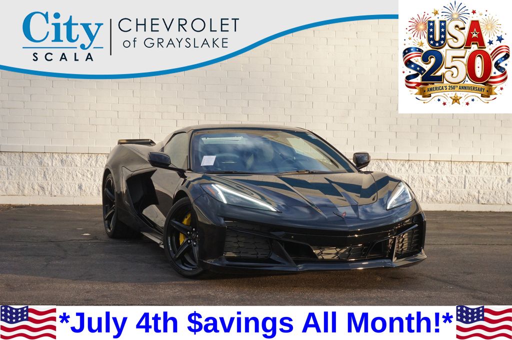 Black 2025 Chevrolet Corvette E-Ray Convertible All-Wheel Drive 8-Speed Dual Clutch
