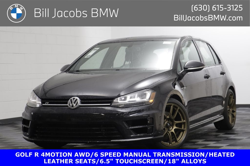 Deep Black Pearl 2016 Volkswagen Golf R 4-Door AWD Hatchback All-Wheel Drive Manual