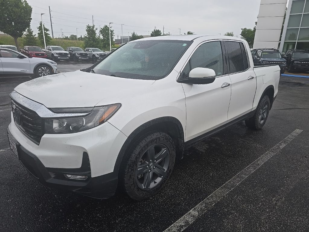 Platinum White Pearl 2023 Honda Ridgeline RTL-E AWD Pickup Truck All-Wheel Drive 9-Speed Automatic