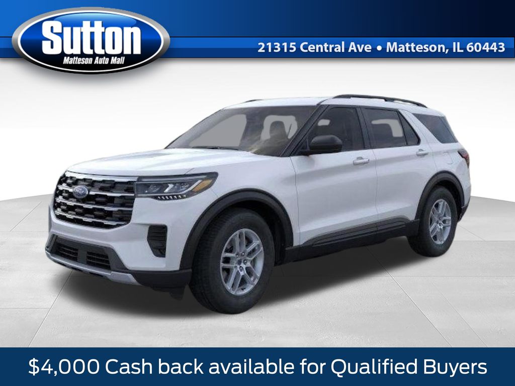 White Metallic 2026 Ford Explorer SUV / Crossover All-Wheel Drive Automatic