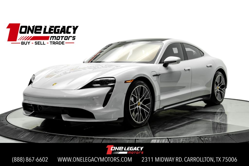 Carrara White Metallic 2020 Porsche Taycan Sedan All-Wheel Drive 2-Speed Automatic